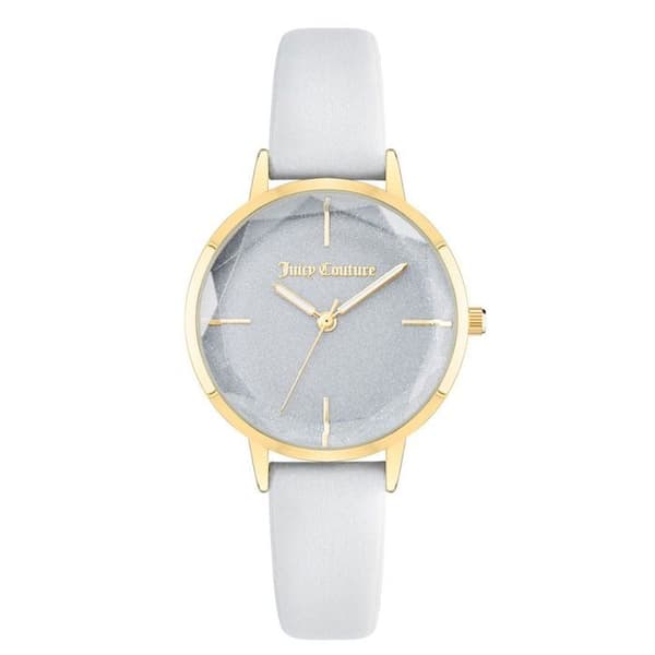 Kvinnoarmband - Juicy Couture - JC1326GPWT - Läder - Metallskiva 34mm - Chic stil