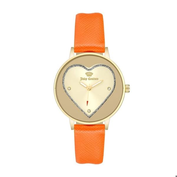 Kvinnotel - Juicy Couture - JC1234GPOR - Läder - Kvarts - 38mm