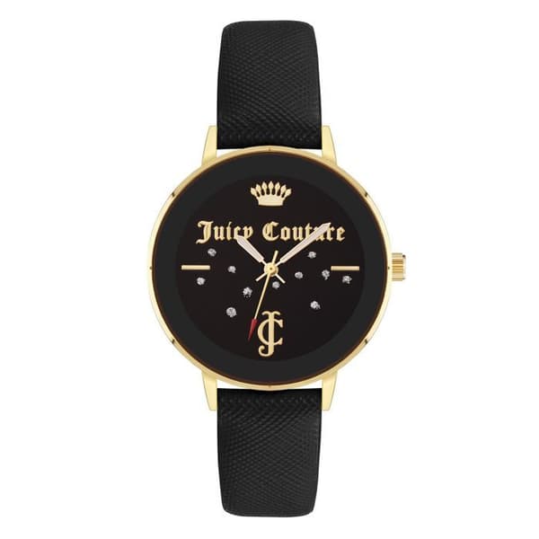 Kvinnoarmband - Juicy Couture - JC1264GPBK - Läder - Kvarn - 38mm