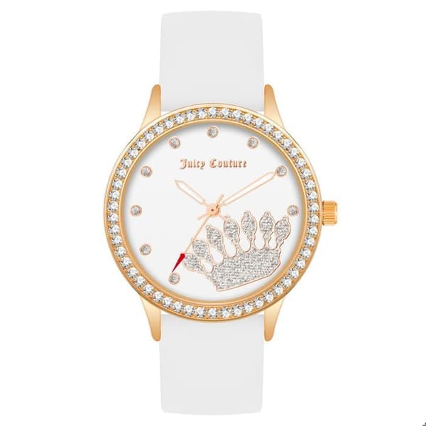 Kvinnoarmbandklocka - Juicy Couture - JC1342RGWT - Quartz - Silikonarmband - Metaldial