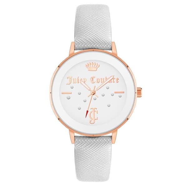 Kvinnoarmbandsur - Juicy Couture - JC1264RGWT - Kvarts - Läder - 38MM Roséguld