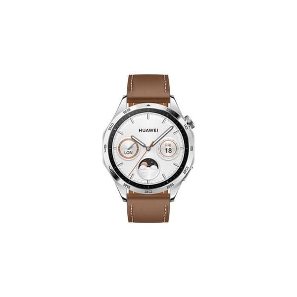 Ansluten klocka Huawei Watch GT 4 46 mm Klassiskt läderband Brun