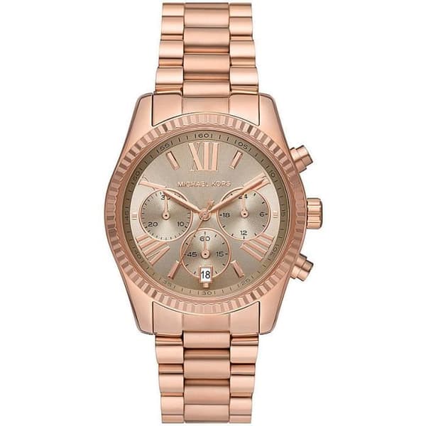 Damkronograf - MICHAEL KORS - Lexington - Rostfritt Stål - Roséguld - 10 ATM