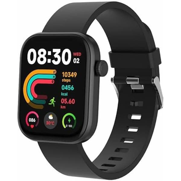Denver SWC-185B ansluten och sportklocka - 1,85" AMOLED-skärm - Bluetooth - Aktivitetsspårare - Svart