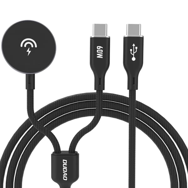 Dudao 2-i-1 USB-C-kabel PD 60W med Apple Watch-laddare och USB-C