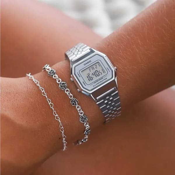 Klocka - Casio - LA680WEA-7EF - Silver - Quartz - Vintage Woman