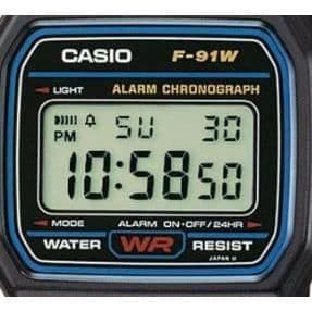 Klocka - Casio - Vintage - Svart - Digital - Vattentålighet WR ISO 22810 - LED-chronometer