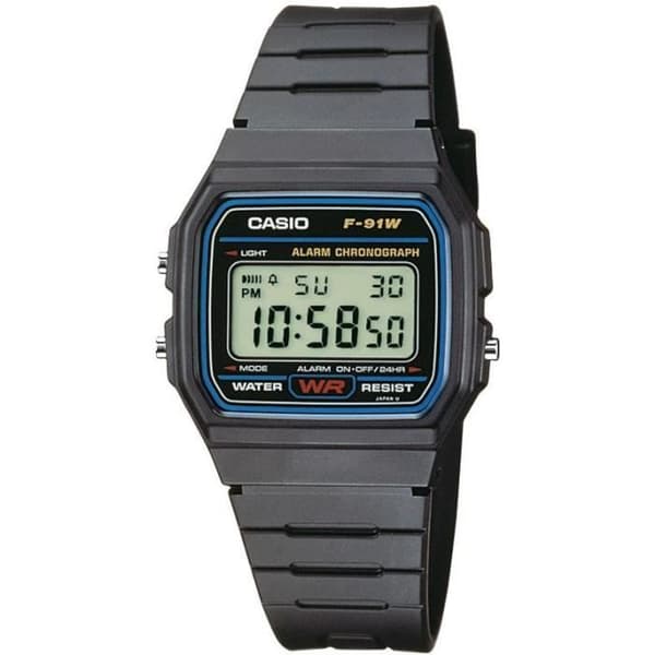 Klocka - Casio - Vintage - Svart - Digital - Vattentålighet WR ISO 22810 - LED-chronometer