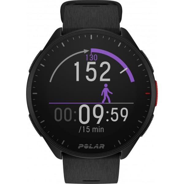 Polar Pacer -GPS-løbeur, Nat Sort