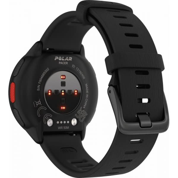 Polar Pacer -GPS-løbeur, Nat Sort