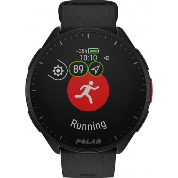 Polar Pacer -GPS-løbeur, Nat Sort