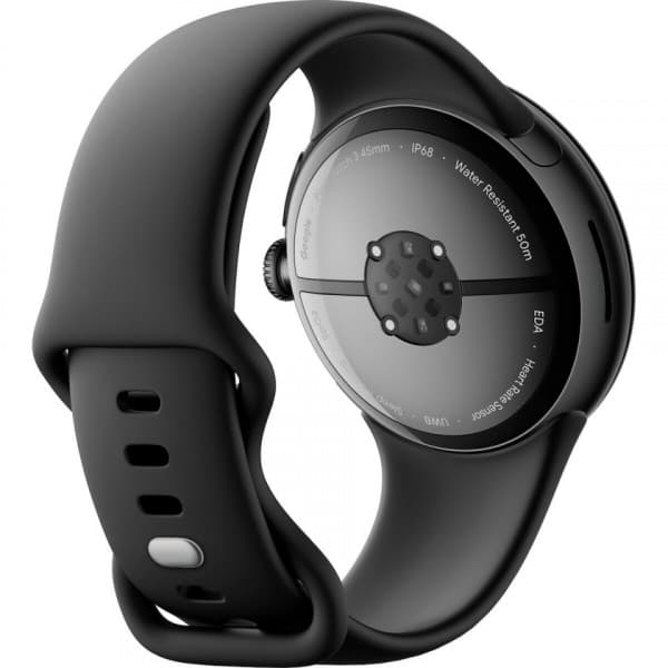 Google Pixel Watch 3 WiFi -smartklocka, 45 mm, Obsidian / Matt svart