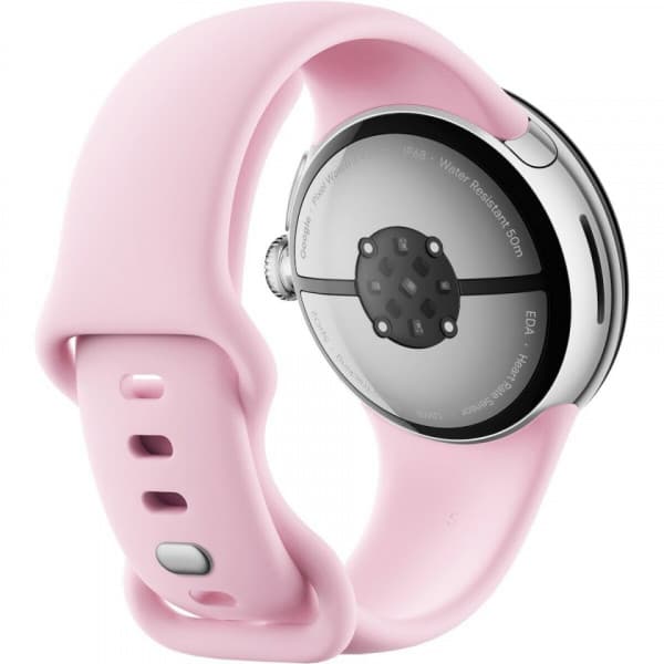 Google Pixel Watch 3 WiFi -äykello, 41 mm, Rose Quartz / Polished Silver