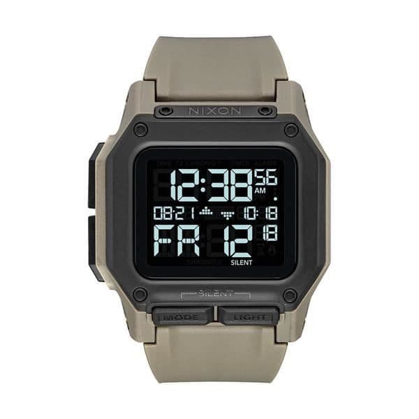 Klocka - NIXON - Regulus All Sand - Läder - Svart - 10 Atm - Quartz - Analog - Vuxen - Rund