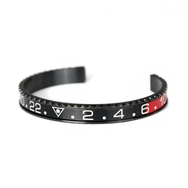 Herrsmycken Oyster BK-GMT-RDBK - Oystermärke - Stålarmband - Svart