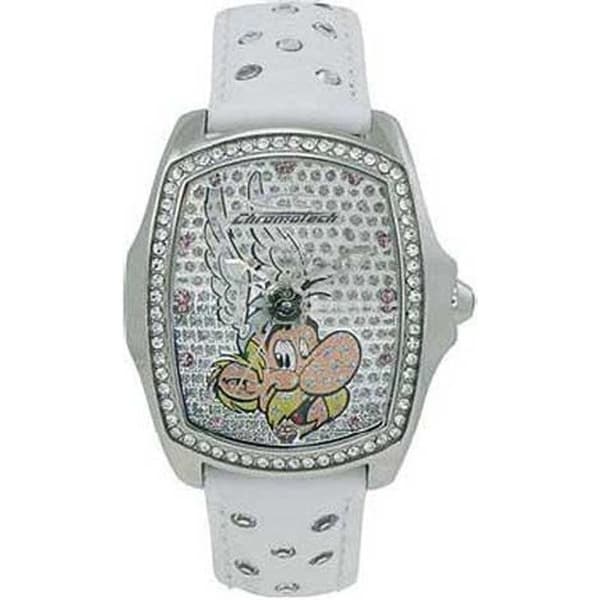 Chronotech Asterix &amp; Obelix, Armbandsur, Barn, Stål, Silver, Läder, Vit