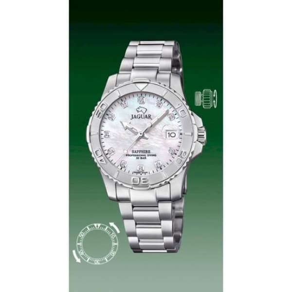 Klocka - Jaguar - J870-1 - Silver - 20 ATM - Saphirglas