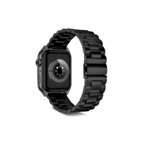 KSIX Olympo Black Square Dial Smartwatch med 1,96" AMOLED-pekskärm, Bluetooth 5.3-anslutning, vattentäthet