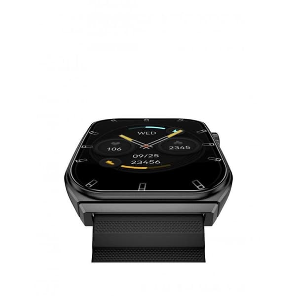 KSIX Olympo Black Square Dial Smartwatch med 1,96" AMOLED-pekskärm, Bluetooth 5.3-anslutning, vattentäthet