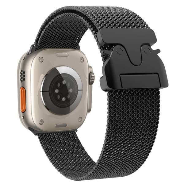 Milanese Armband till Apple Watch 42/44/45/46/49 mm - Svart