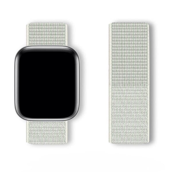 Sport Loop-armbånd til Apple Watch 38/40/41 mm i åndbar nylon - Hvid