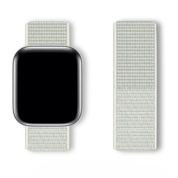 Sport Loop-armbånd til Apple Watch 42/44/45/46/49 mm i åndbar nylon - Hvid