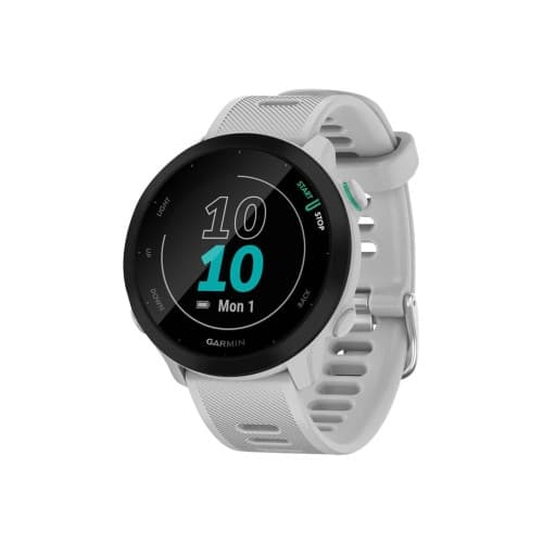 Garmin Forerunner 55 - vit - sportklocka med band - vit Svart, Vit