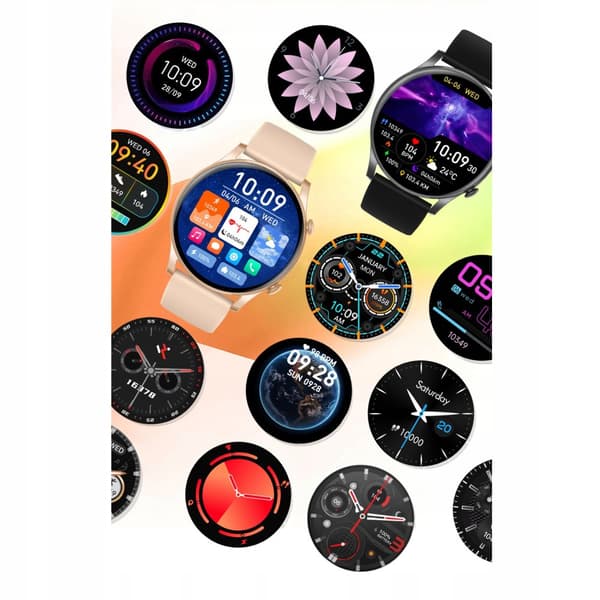 SMARTKLOCKA DAMKLOCKA AMOLED L5BLACK KONVERSATIONSMENY PL