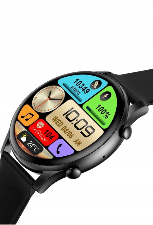 SMARTKLOCKA DAMKLOCKA AMOLED L5BLACK KONVERSATIONSMENY PL