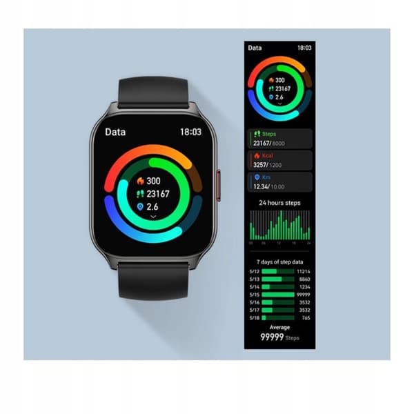 SMARTKLOCKA DAMKLOCKA NTN P5BLACK MENU PL