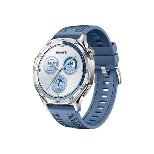 Huawei Watch GT 5 - rostfritt stål - smart klocka med vävd rem - blå