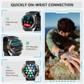 Miniatyrbild 3 av 8: Military Rugged Smart Watch for Men with Bluetooth Call(Answer/Make Call) Gift