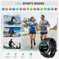 Miniatyrbild 6 av 8: Military Rugged Smart Watch for Men with Bluetooth Call(Answer/Make Call) Gift