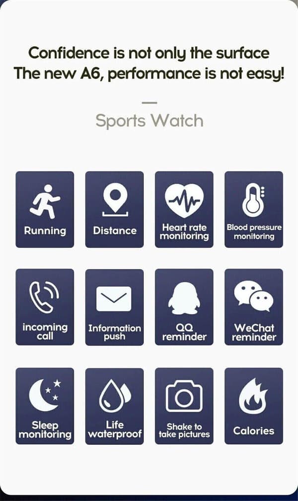 Smart Watch Men Women Fitness Tracker Blood Pressure Heart Rate Sport Watches