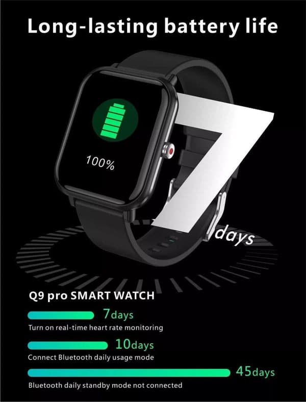 Alexa Smart Watch Calls Bluetooth Heart Rate Blood Pressure iPhone Samsung