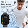 Miniatyrbild 6 av 10: Alexa Smart Watch Calls Bluetooth Heart Rate Blood Pressure iPhone Samsung