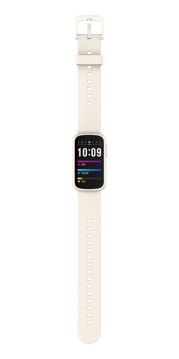 INF Smartwatch med EKG, pulsmätare, blodtrycksmätare, sömnmonitor, stegräknare Beige