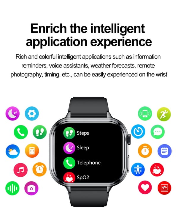 INF Smartwatch TK17 med pulsmätare och aktivitetsmätare