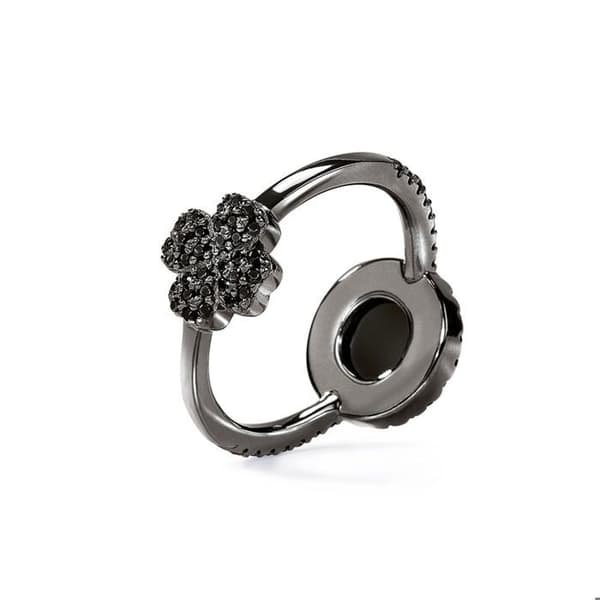 Kvinna ring - Folli Follie - 3R18S042KKK52 - Stål - Roséguld - Svart diamant