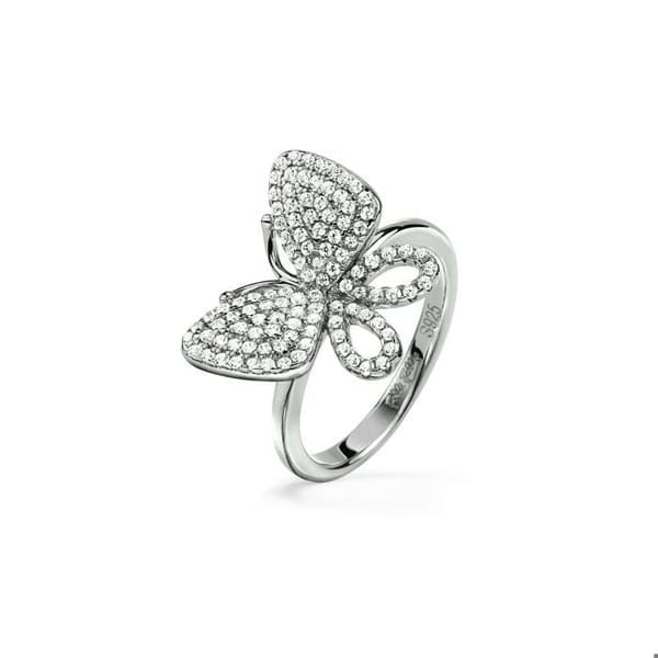Damring - Folli Follie - 3R17S062C-46 - Silver - Elegant - Sofistikerad