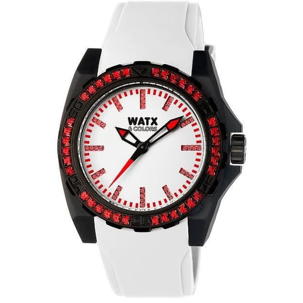 Kvinnoarmband - WATX&amp;COLORS - BLACKOUT RWA1884 - Kvarts - Analog - Svart silikon