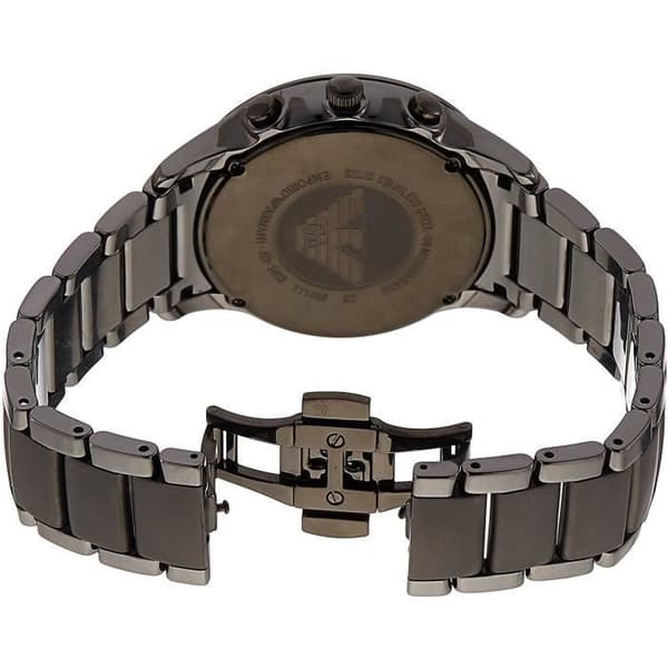Emporio Armani herr 43 mm keramiskt armband &amp; fodral kvartsklocka AR1452