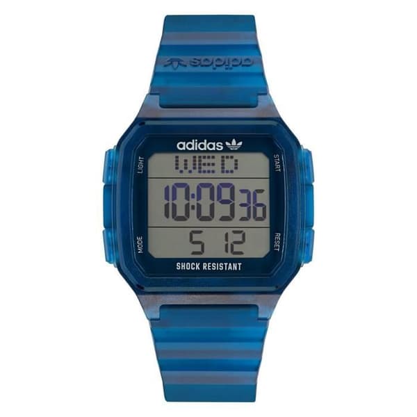Klocka - ADIDAS ORIGINALS - AOST22552 - Plastblå - Digital - Vattentålig 5 bar