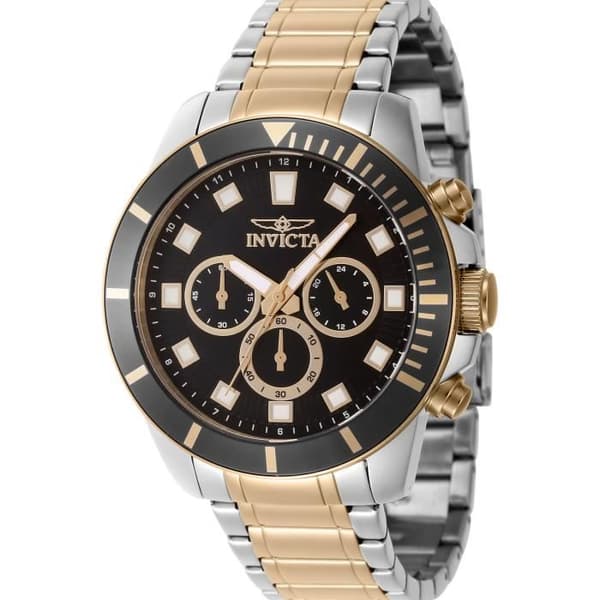 Klocka - INVICTA - Pro Diver 46046 - Kvarts - Man - Svart - Rostfritt stål - 20 Atm