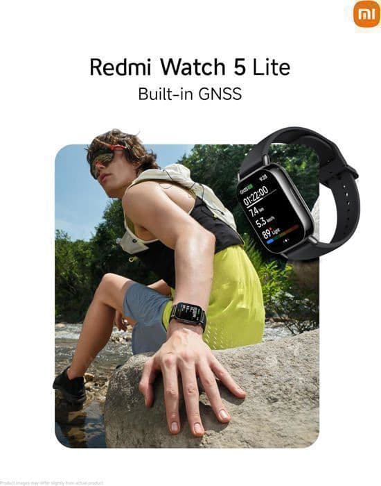 XIAOMI Redmi Watch 5 Lite - Svart - AMOLED-skärm - 18 till 19 dagars batteritid