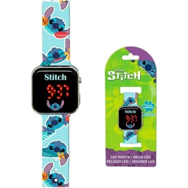 LED-klocka - Disney - Lilo and Stitch - Unisex - Blå - Trendig