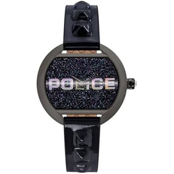 Damklocka - POLICE - PL16070BSU.03PU - Stål - Svart - Kvarts - Chic