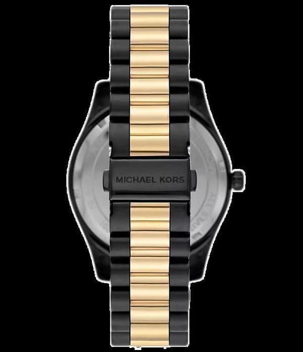Klocka - Michael Kors - MK8948 - Svart rostfritt stål - Tvåfärgad armbandskedja - Vattentålig 50m