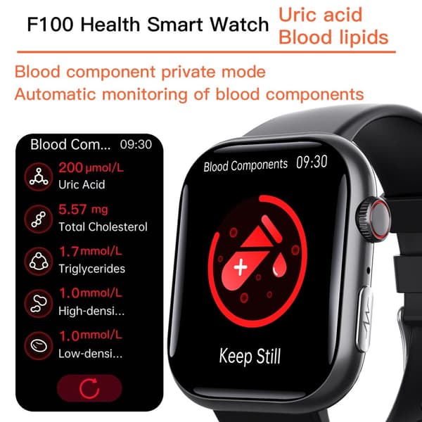 INF Smart EKG-klokke med pulsmåler, aktivitetsmåler og flere sportsmoduser Svart og rosa stropp