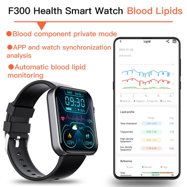 INF Smartwatch syke- ja verenpainemittarilla, veren happisaturaatiolla ja askelmittarilla Musta ja ruskea nahkaranneke